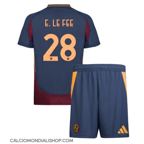 Maglie da calcio AS Roma Enzo Le Fee #28 Terza Maglia Bambino 2024-25 Manica Corta (+ Pantaloni corti)